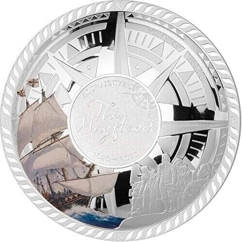 2020 $5 The Mayflower 400th Anniversary 50g Silver Coin
