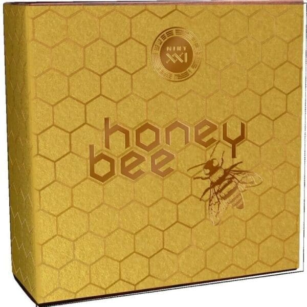 2021 $5 Honey Bee Gold Plated 2oz Silver High Relief Antique Coin - Image 5