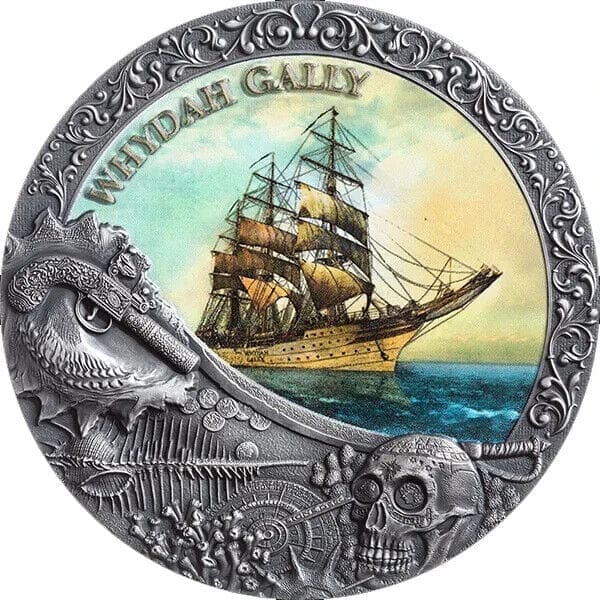 2019 $5 Whydah Gally Grand Shipwrecks in History 2oz Silver Coin