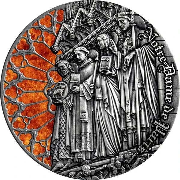 2019 Notre Dame De Paris 2oz Silver Antiqued Coin