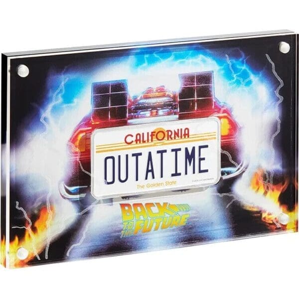 2020 $2 Back To The Future 35th Anniversary 2oz Silver License Plate Coin