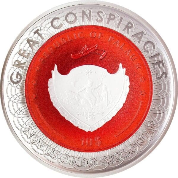 2021 $10 New World Order Great Conspiracies 2oz Silver Proof Coin - Image 3