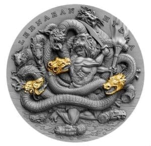 2019 $5 Twelve Labours Of Hercules Lernaean Hydra 2oz Silver Coin