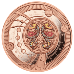 2021 Gemini Zodiac Signs Silver Pendant Coin