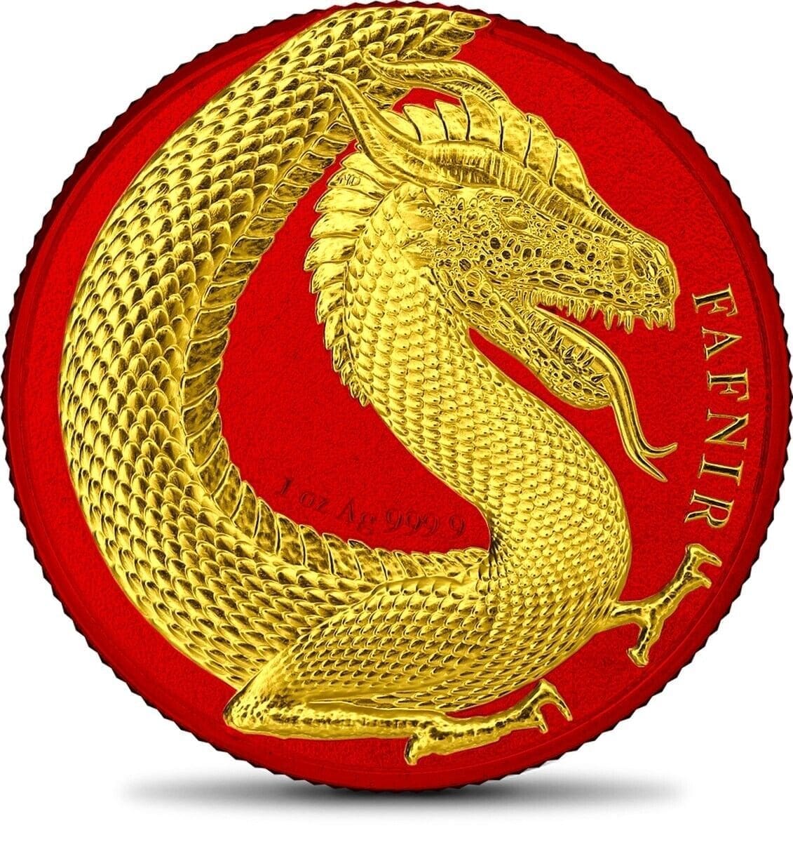 2020 Fafnir Geminus Space Red Germania Beasts 1oz Silver Coin