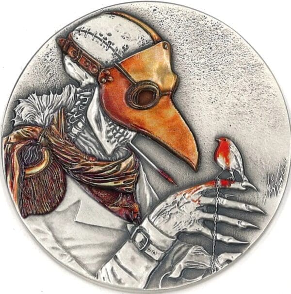 2021 $2 The Plague Doctor Silver Antiqued Coin