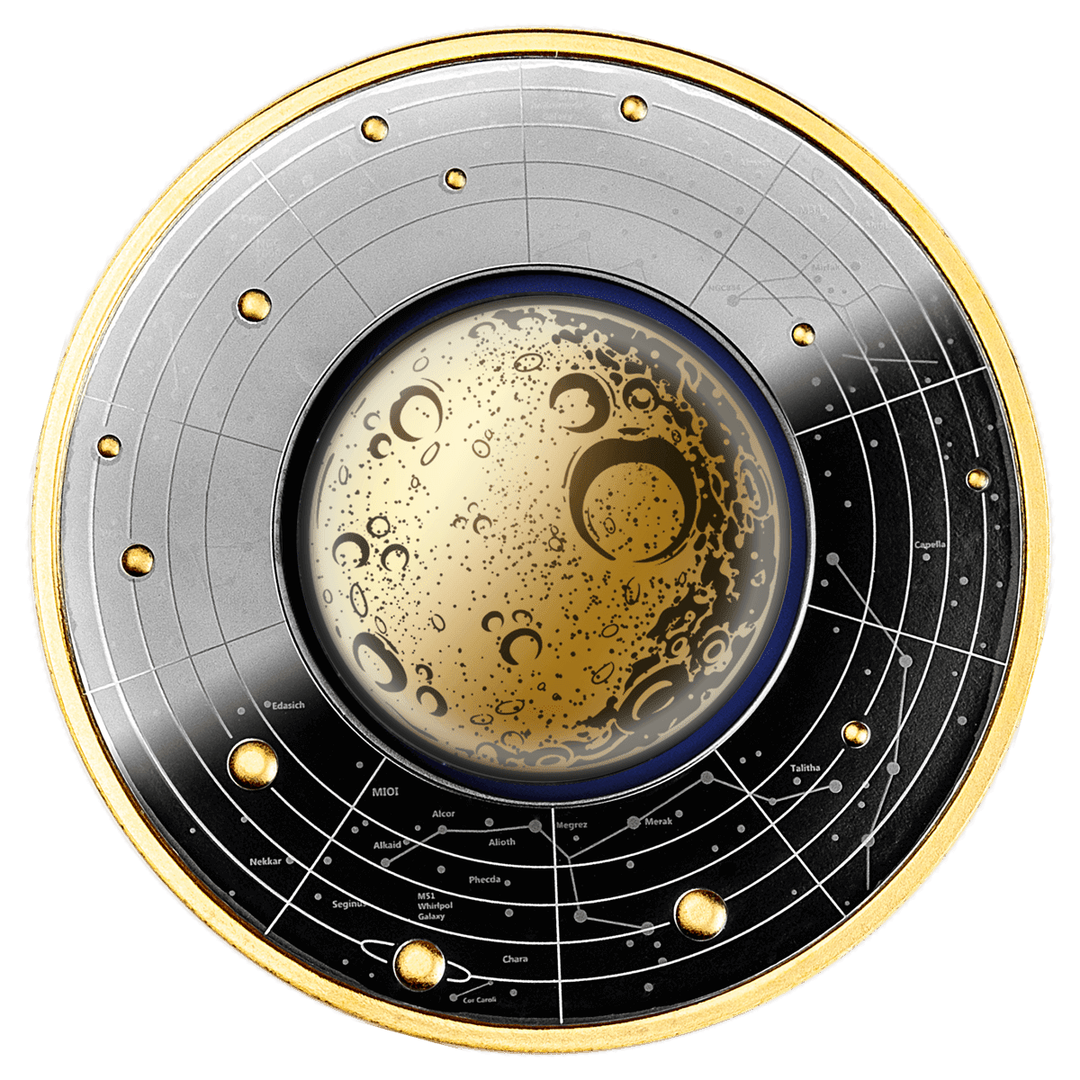 2021 Solar System – Moon Silver Ruthenium Coin