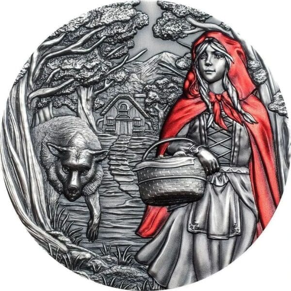 2019 $20 Little Red Riding Hood Fairy Tales Fables 3oz Silver Coin