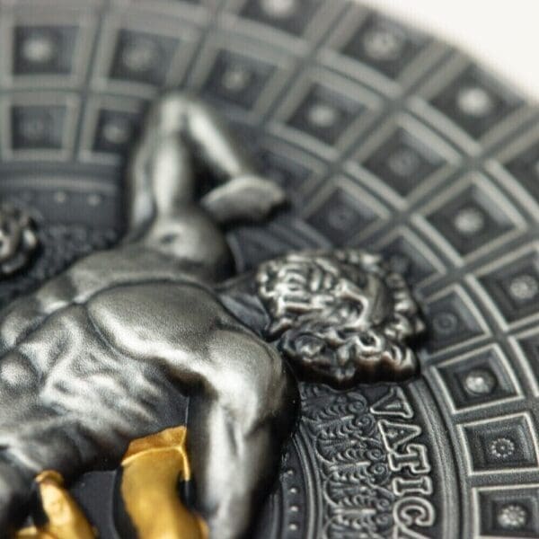 2020 Laocoon Group Masterpieces of Sculptural Art 2oz Silver Gilded Coin - Image 2