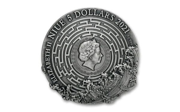 2021 $5 Daedalus and Icarus 2oz Silver Coin - Image 2