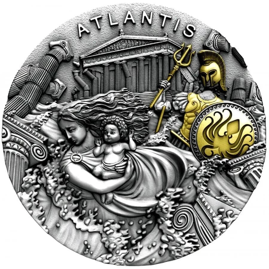 2019 $5 Atlantis Legendary Lands 2oz Silver Coin