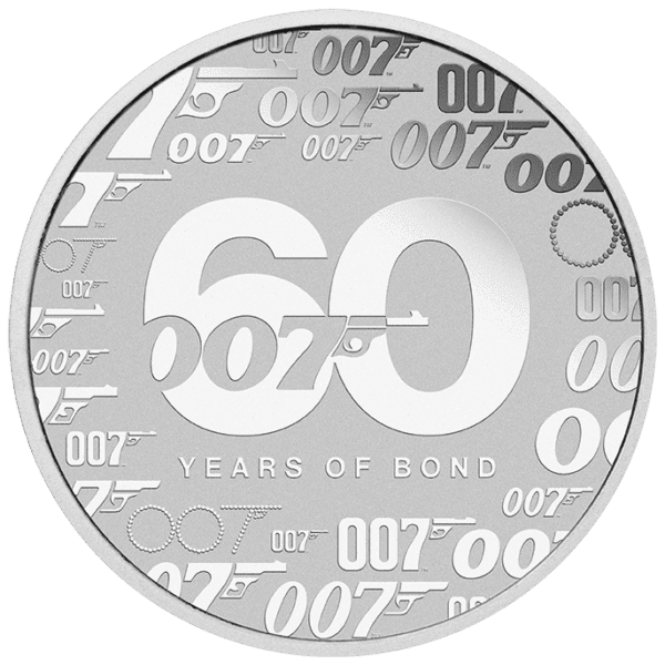 2022 $1 60 Years Of Bond 1oz Silver Coin In Card - Image 2