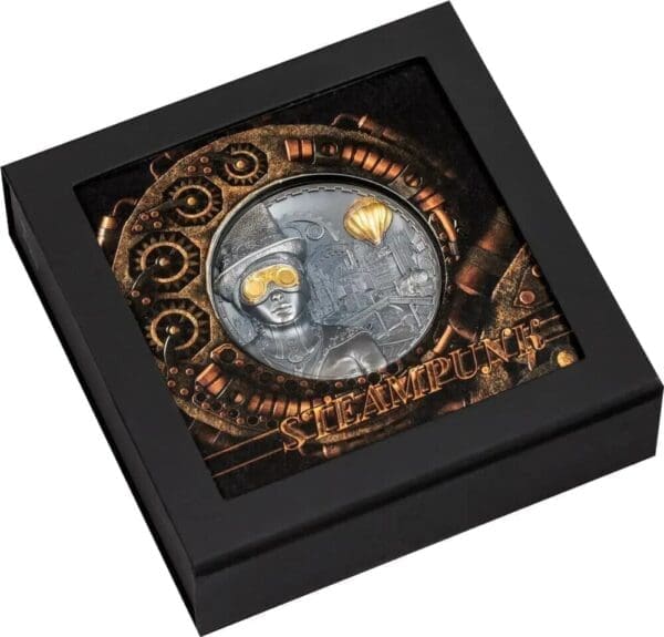 2020 $20 Steampunk 3oz Silver Antiqued Coin - Image 3