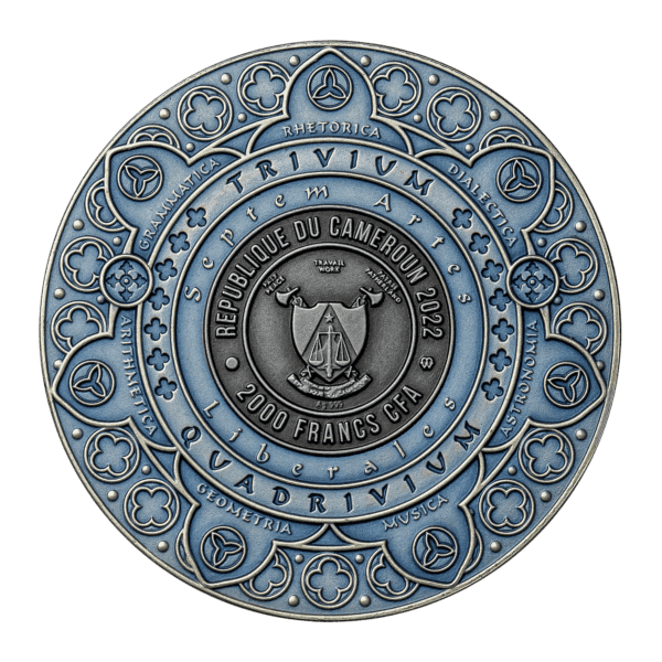 2022 Quadrivium Artes Liberales 2oz Silver High Relief Coin - Image 2