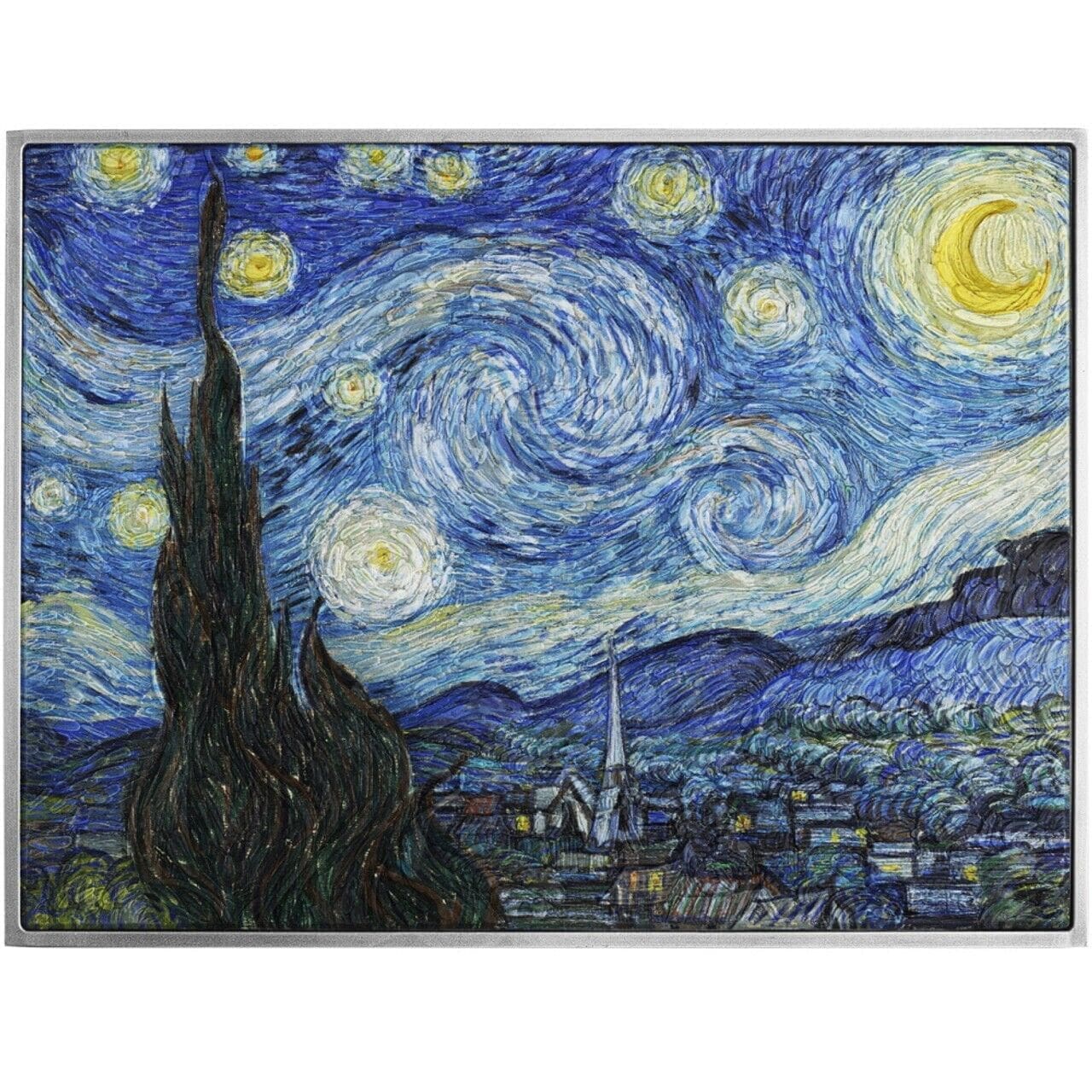 2021 Starry Night By Vincent Van Gogh 2oz Silver 33.5oz Copper Coin