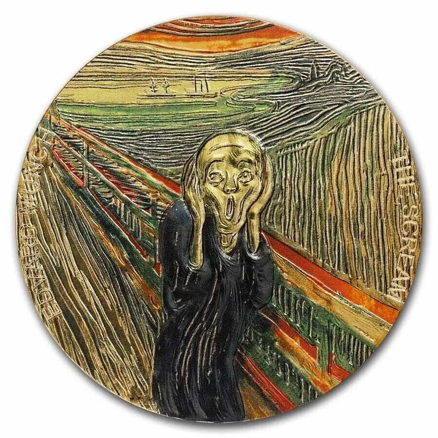 2022 โต10 Scream Edvard Munch 2oz Silver Coin