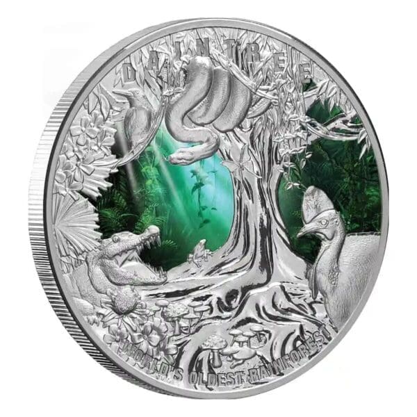 2022 $10 Daintree Rainforest 5oz Silver Proof Coin - Image 2