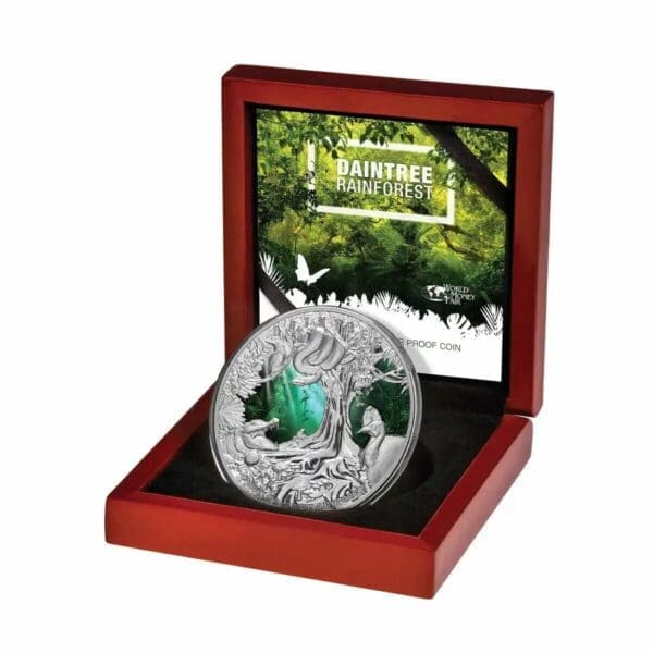2022 $10 Daintree Rainforest 5oz Silver Proof Coin - Image 3