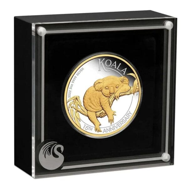 2022 $3 Australian Koala 15th Anniversary 3oz Silver Coin - Image 3