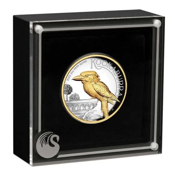 2022 $2 Kookaburra Gilded 2oz Silver Coin - Image 2