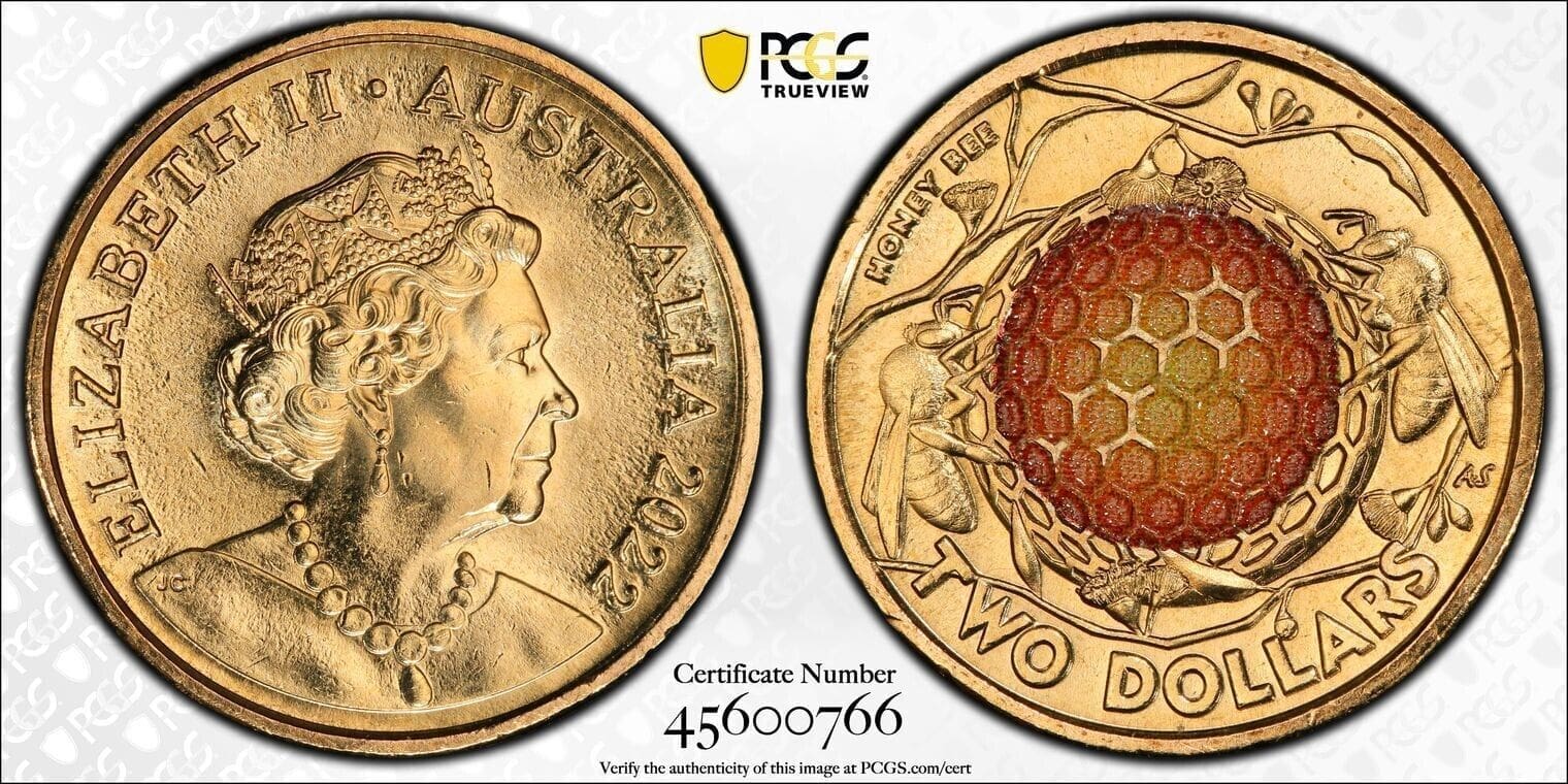 MS66 2022 $2 Honey Bee Regular Strike Coin PCGS