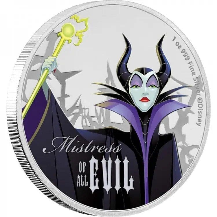 2018 $2 Disney Villains Maleficent 1oz Silver Coin