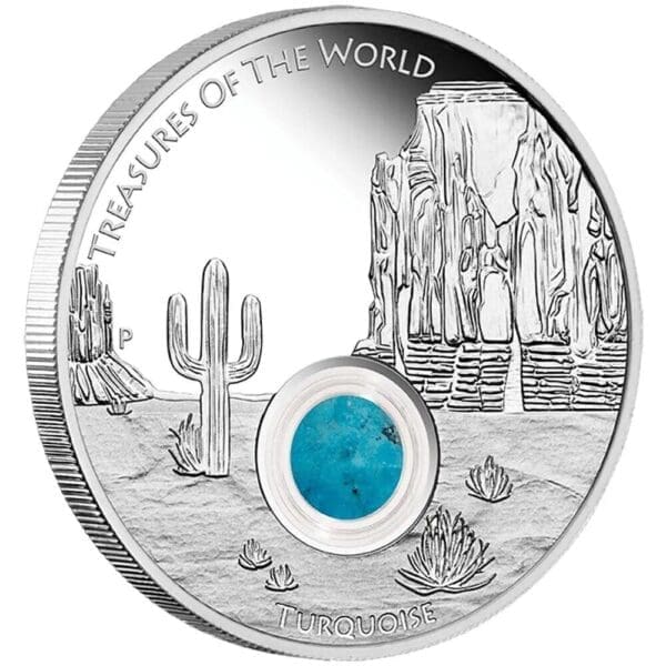 2015 $1 Treasures of the World North America Locket 1oz Silver Coin