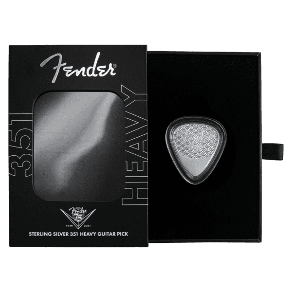 Fender® 351 Heavy Sterling Silver 10g Playable Guitar Pick - Image 2