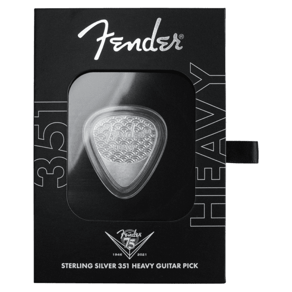 Fender® 351 Heavy Sterling Silver 10g Playable Guitar Pick - Image 3