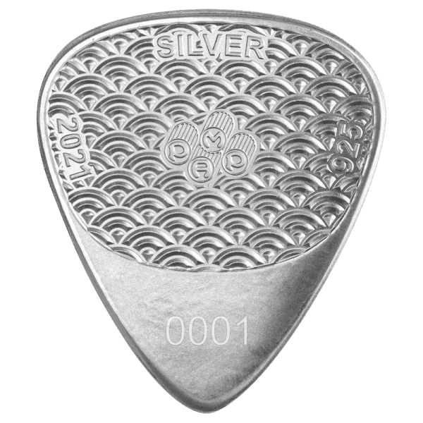 Fender® 351 Heavy Sterling Silver 10g Playable Guitar Pick - Image 4