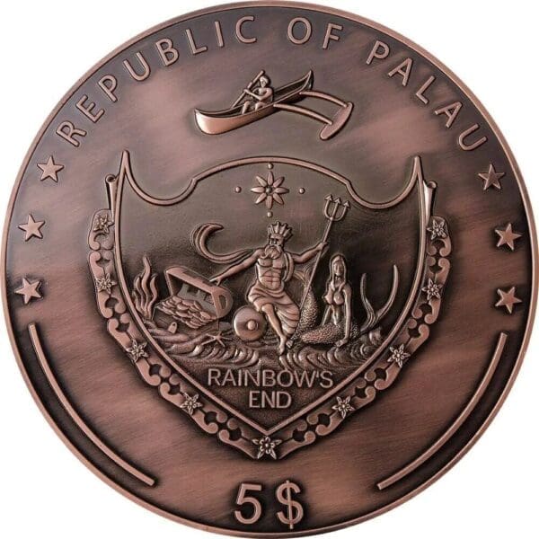 2015 $5 Treasure of the Cruel Captain Copper Game Coin - Image 2
