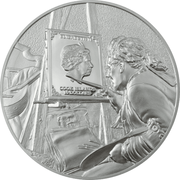 2023 $10 Claude Monet Masters of Art 2oz Silver Coin - Image 2