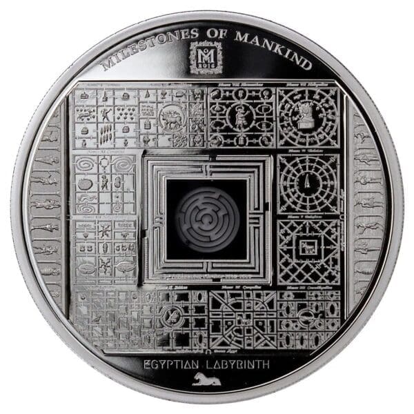 2016 $10 Milestones of Mankind Egyptian Labyrinth Silver Proof Coin