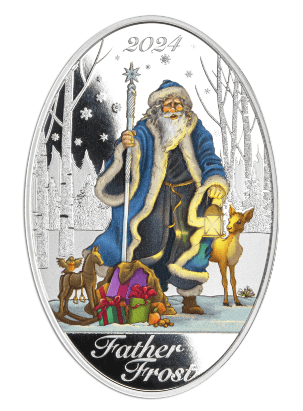 2024 $5 Father Frost Matryoshka Doll 1oz Silver Coin - Image 3