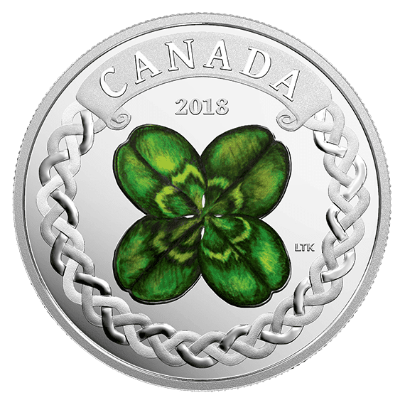 2018 $20 Lucky Clover 1oz Fine Silver Coin