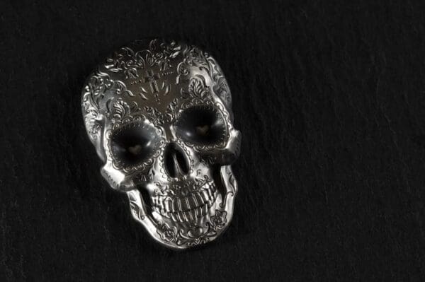 2018 $5 La Catrina Day Of The Dead Skull 1oz Silver Coin - Image 3