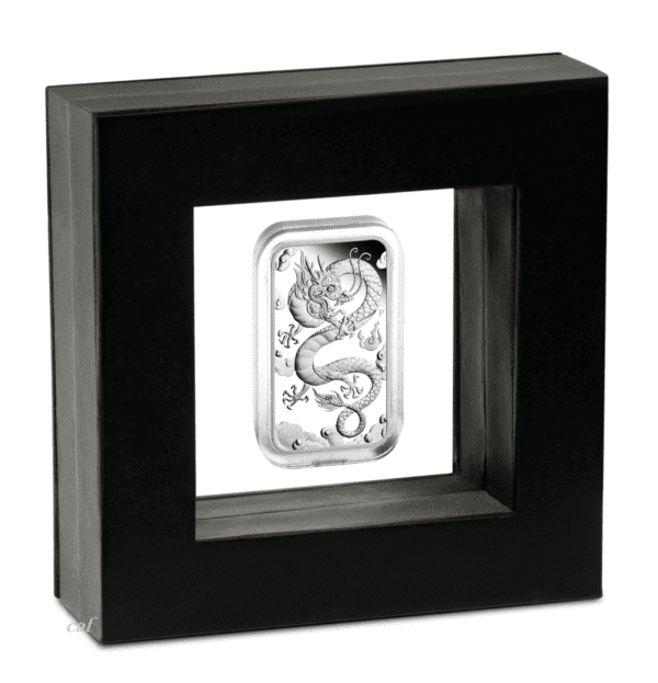 2019 $1 Dragon 1oz Silver Proof Rectangular Coin - Image 3