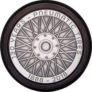 2018 $5 Pneumatic Tires 130th Anniversary 2oz Silver Coin