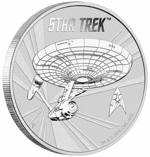 2016 $1 Star Trek U.S.S Enterprise NCC-1701 1oz Silver Proof Coin