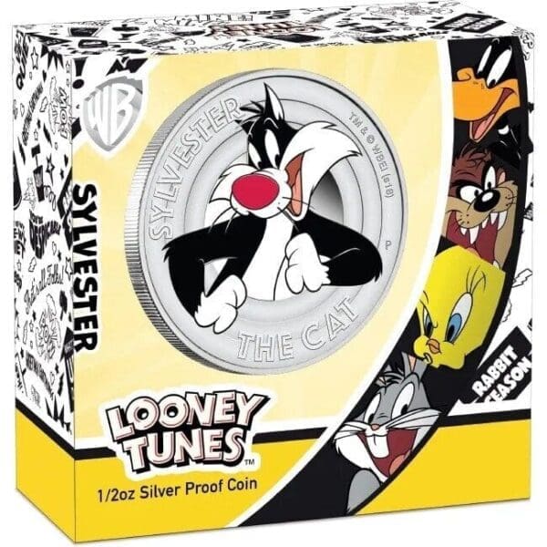 2018 50c Looney Tunes - Sylvester 1/2oz Silver Proof Coin - Image 4