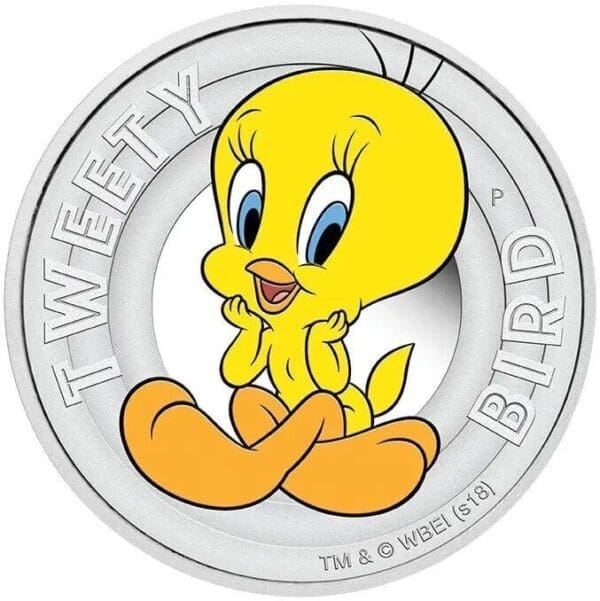 2018 50c Looney Tunes - Tweety Bird 1/2oz Silver Proof Coin