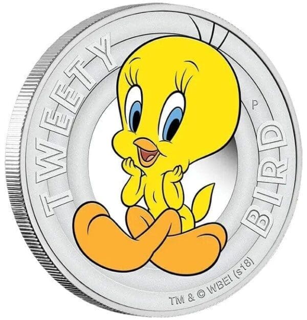 2018 50c Looney Tunes - Tweety Bird 1/2oz Silver Proof Coin - Image 2