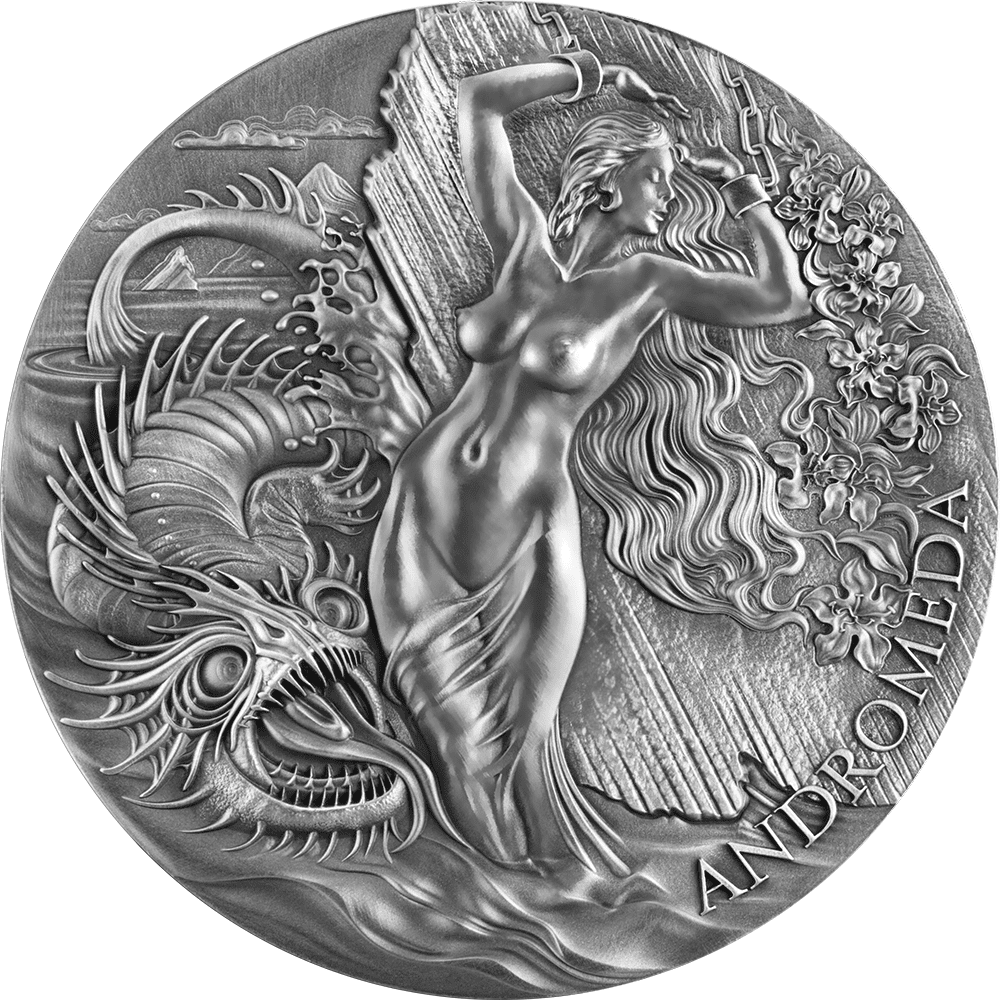 2022 Andromeda & The Sea Monster Celestial Beauty 2oz Silver Coin