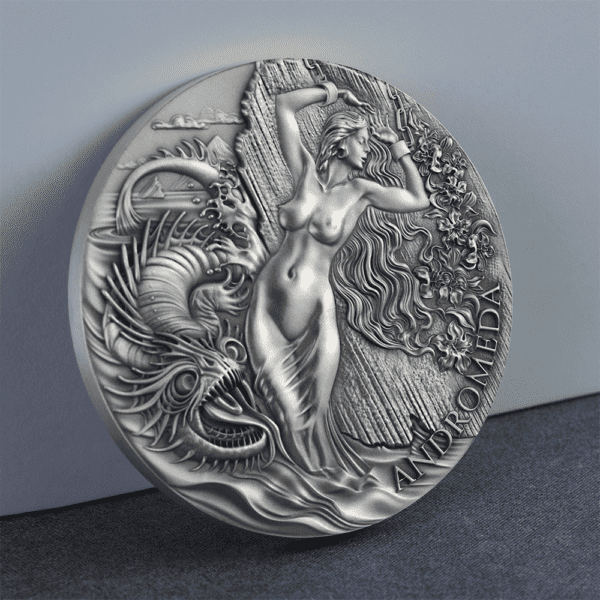 2022 Andromeda & The Sea Monster Celestial Beauty 2oz Silver Coin - Image 5