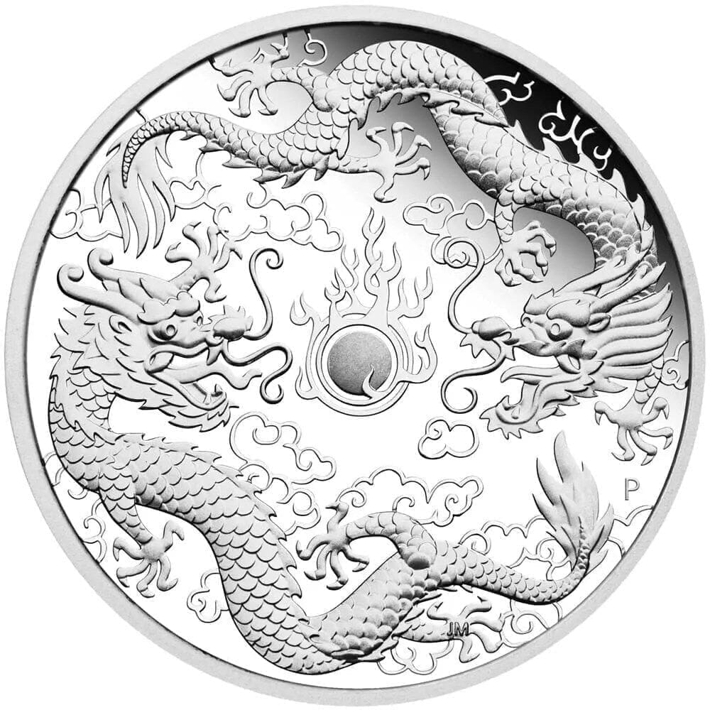 2020 $1 1oz Double Dragon Silver Proof Coin