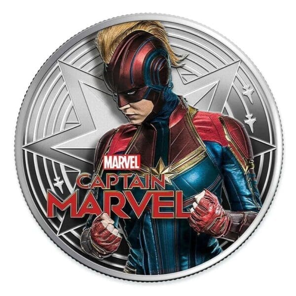 2019 $1 Captain Marvel 1oz Silver Coin