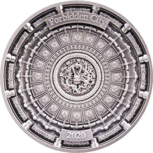 2020 $10 Forbidden City 4 Layer 100g Silver Coin