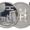 2019 $1 Monuments by Moonlight Stonehenge 1oz Silver Proof Coin - Image 3