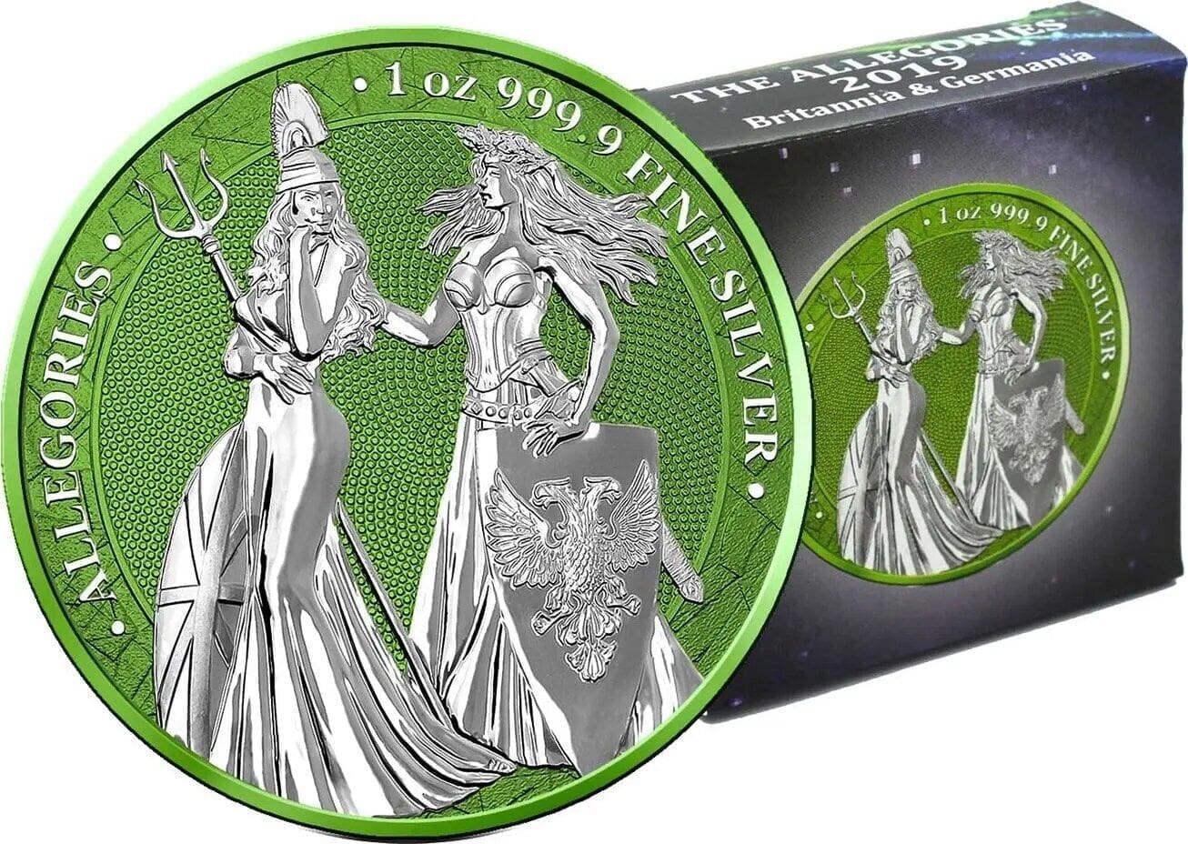 2019 The Allegories Britannia & Germania 1oz Silver Coin