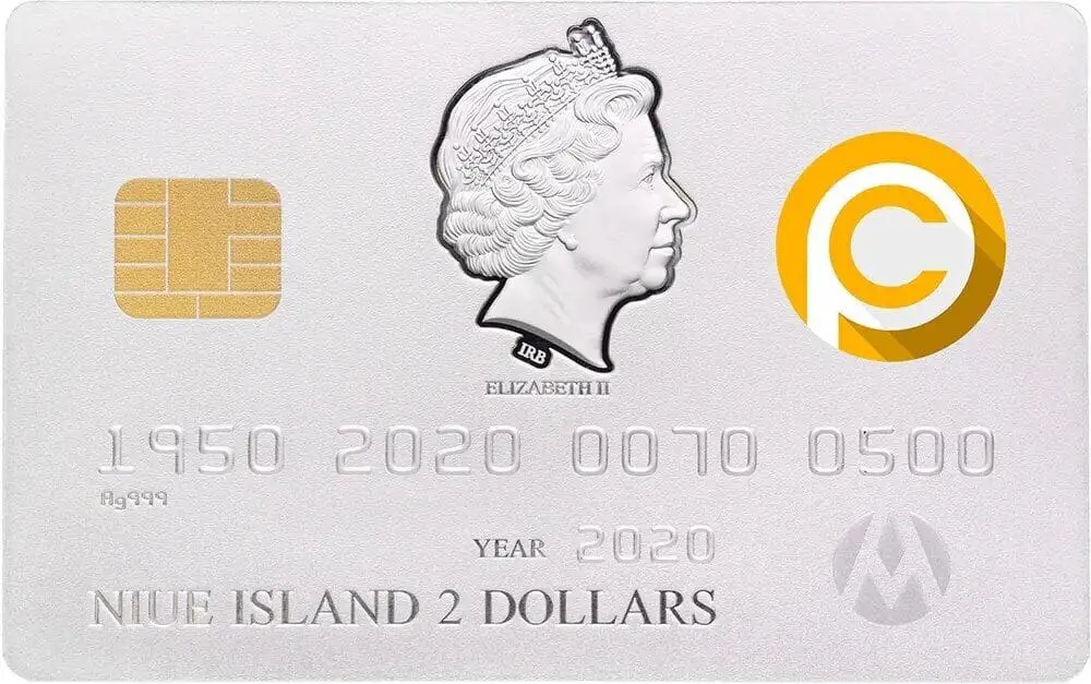 2020 $2 Credit Card 70th Anniversary Special Edition 1.5oz Silver Coin